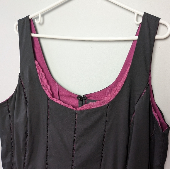 MXM Plus Size Women Dress Black And Purple Color Size 2X Back Zipper Formal - Picture 2 of 11